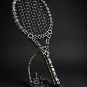 Metal Art Tennis Racquet Sculpture