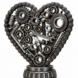 Industrial Heart Metal Art Sculpture