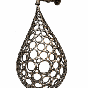 Industrial Water Drop Metal Art Sculpture