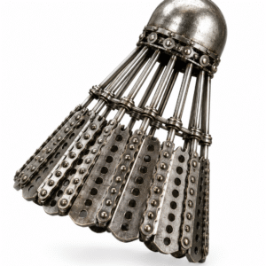 Handcrafted Badminton Shuttlecock Metal Art Sculpture