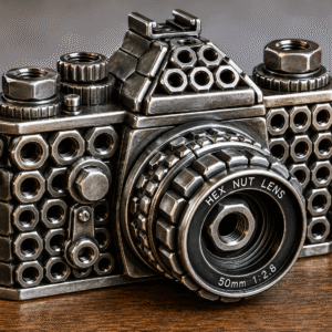 Camera Metal Art Sculpture