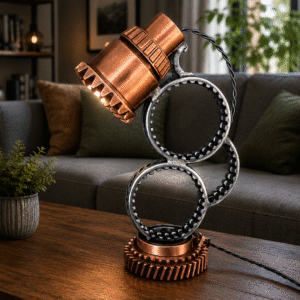 Industrial Gear Lamp - Copper Edition