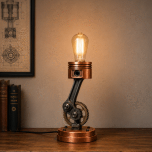 Piston Gear Table Lamp - Copper Edition